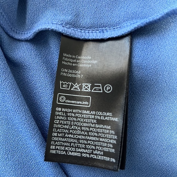 H&M Blue, Calf-length, V-neck dress in jersey with short, wide sleeves Medium - Picture 5 of 5